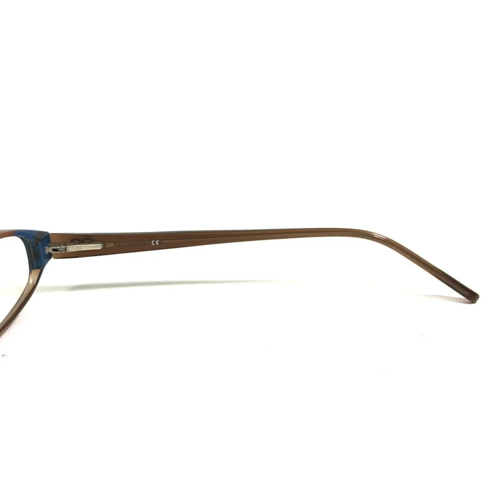 ESCADA Eyeglasses Frames VES 018L COL.6CF Clear Brown Blue Oval Logos 52-15-140